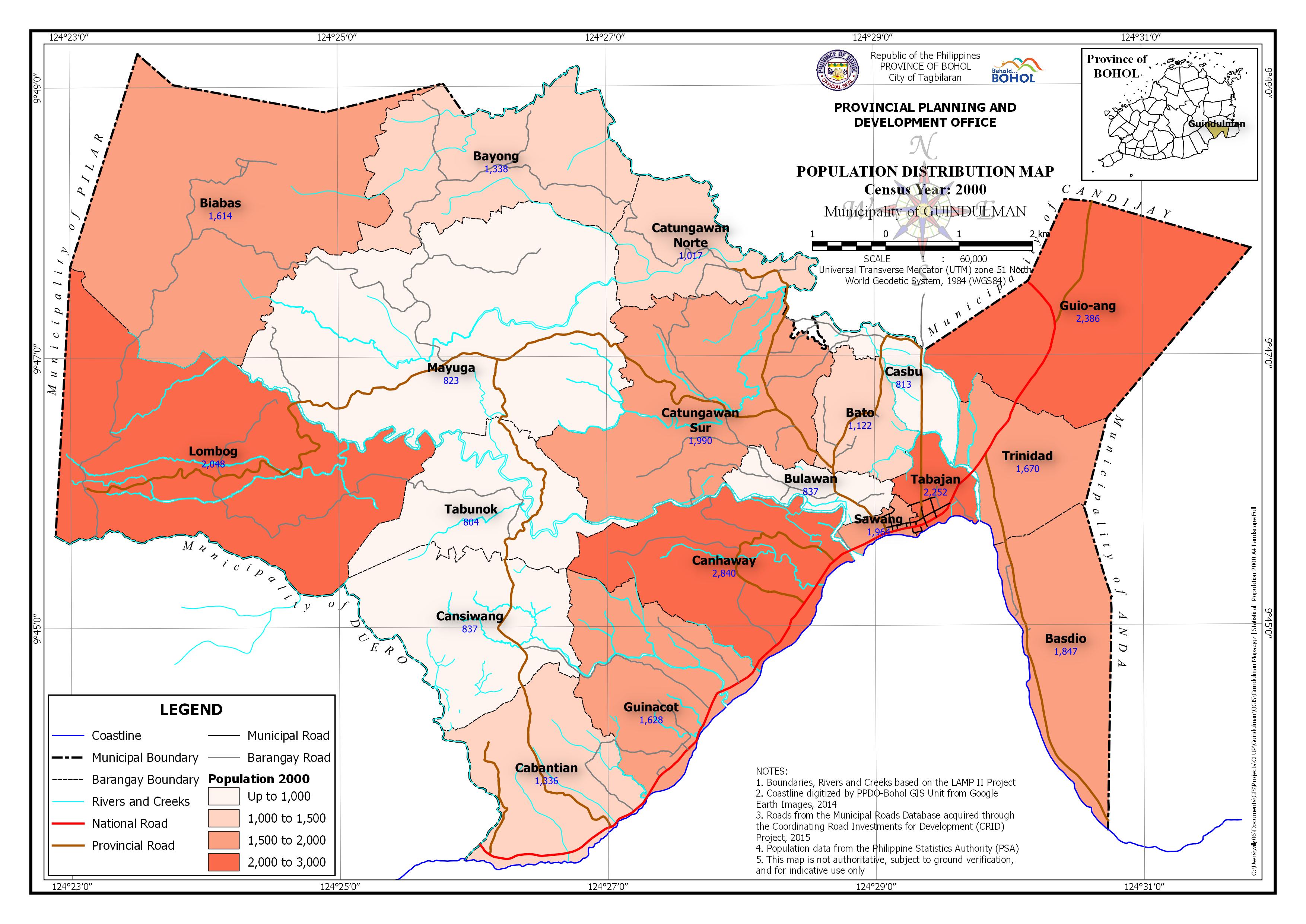 Population Distribution 2000 Map